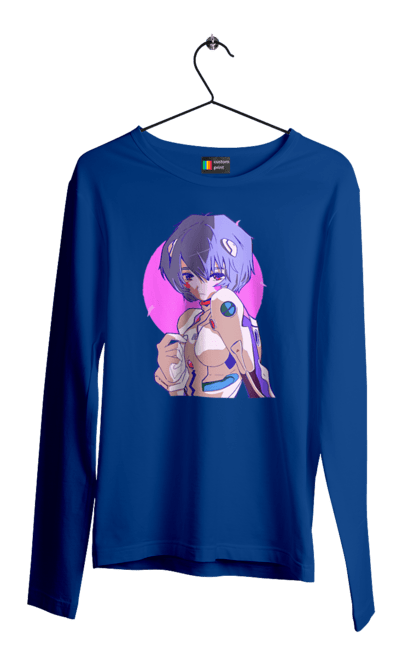 Men's longsleeve with prints Evangelion Rei. Anime, evangelion, eve, kaoru, manga, rei ayanami, shinji. 2070702