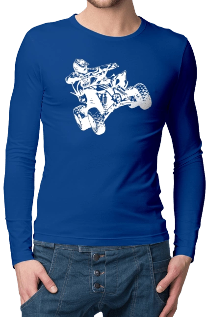 Людина На Квадроциклі Білий