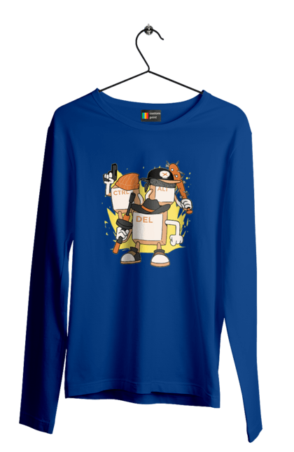 Чоловічий лонгслів з принтом "Ctrl alt del Програмерський екшен". 404, andoid, aws, backend, c++, cloud, css, data, dev, devops, frontend, geek, git, github, go, golang, google, hacker, html, ios, java, javascript, jquery, js, linux, nodejs, php, python, react, science, script, web, геймер, гік, дата, клавіши, код, компьютер, лінукс, мова, облако, пайтон, пингфин, программист, програмування, талисман, хакер. 2070702