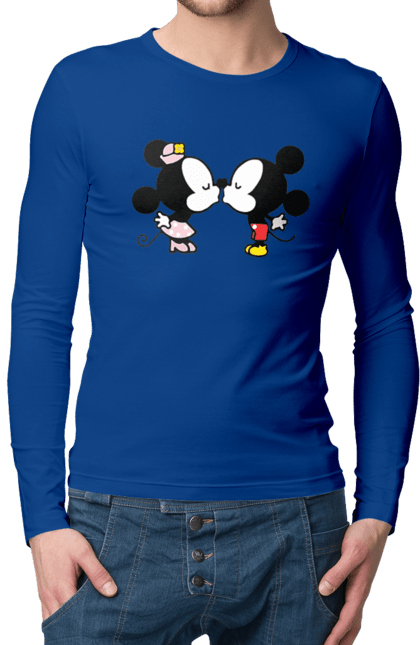 Чоловічій лонгслів з принтом "38". Mickey mouse, minnie mouse, дісней, міккі, міккі маус, мінні маус, мультфільм. 2070702