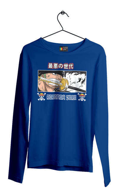 Men's longsleeve with prints One Piece Zoro. Anime, manga, one piece, roronoa zoro, straw hat pirates, swordsman, zoro. 2070702