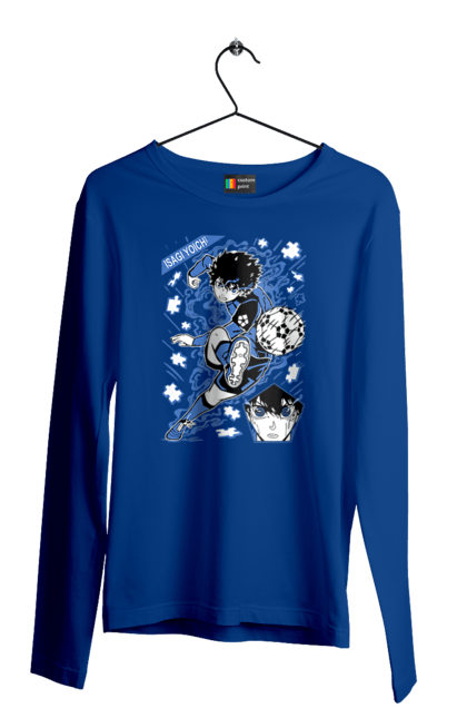 Men's longsleeve with prints Blue Lock Isagi Yoichi. Anime, blue lock, blue prison, manga, sport, sports anime, yoichi isagi. 2070702