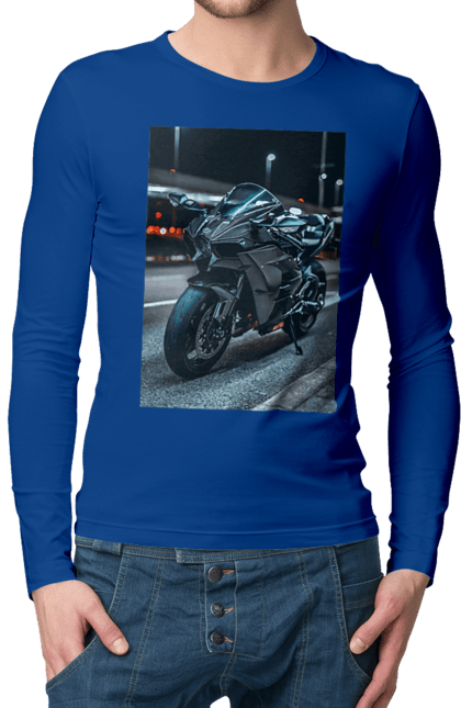 Чоловічий лонгслів з принтом "Мото цитаты". Байк, мото, спорт, цитаты. 2070702