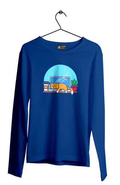 Чоловічий лонгслів з принтом "Кіт програміст". Angular, c, css, html, it, javascript, jquery, php, python, react, svelt, vue, айтишник, айті, гумор, код, кодувати, прогер, програміст, програмісти, ти ж, ти ж програміст, тиж програміст. 2070702