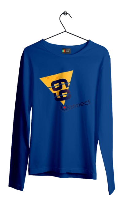 Мужской лонгслив с принтом 69  есть контакт. Контакт, прикол, секс, шутка. 2070702