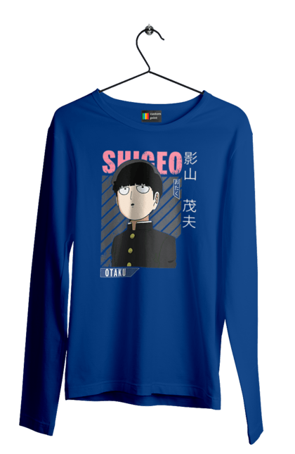 Чоловічій лонгслів з принтом "Mob Psycho 100". Anime, manga, mob psycho 100, shigeo kageyama, аніме, манга, моб, моб-вар ят 100, сігео кагеяма, шіґео каґеяма. 2070702