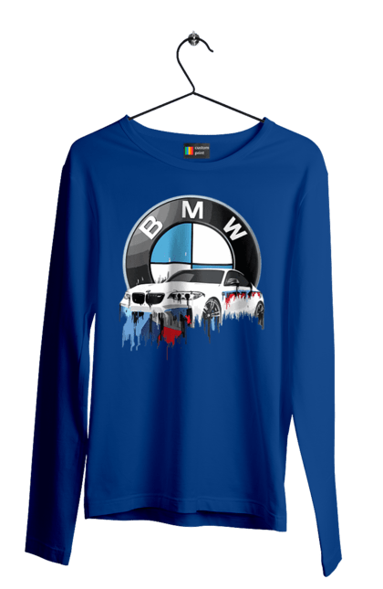 Мужской лонгслив с принтом BMW. Bmv, авто, бмв, бмв фан, фанклуб. 2070702