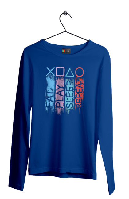 Чоловічий лонгслів з принтом "Геймпад". Playstation, sony, геймпад, гра, джостик. 2070702