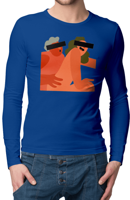 Мужской лонгслив с принтом Любовь и скрытая камера. Prikol, smex, дружба, жвачка, любов, мир, нас не узнают, секс, скрытая камера, юмор. 2070702