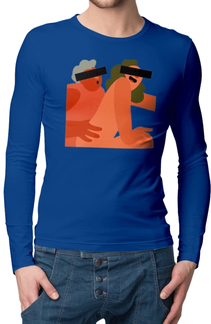 Мужской лонгслив с принтом Любовь и скрытая камера. Prikol, smex, дружба, жвачка, любов, мир, нас не узнают, секс, скрытая камера, юмор. 2070702