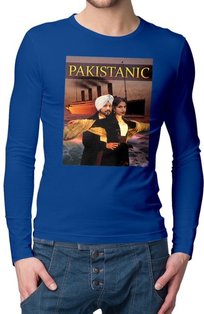 Чоловічий лонгслів з принтом "Pakistanic". Гумор, кіно, креативні, пакістан, приколи, прикольні, смішні, титанік, тренди, фільми. 2070702