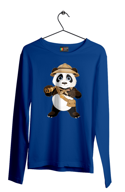 Чоловічій лонгслів з принтом "Панда". Panda, медведь, мишка, панда. aslan