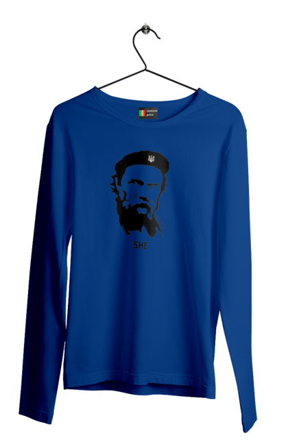 Men`s longsleeve with prints Shevchenko. Beret, cobzar, shevchenko, taras, ukraine. 2070702