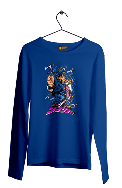 Men's longsleeve with prints JOJO Jotaro. Anime, jojo, jojo`s bizarre adventure, jojo’s bizarre adventure, jotaro, jotaro kujo, manga. 2070702