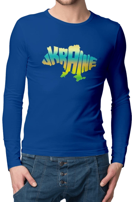 Ukraine silhouette colored