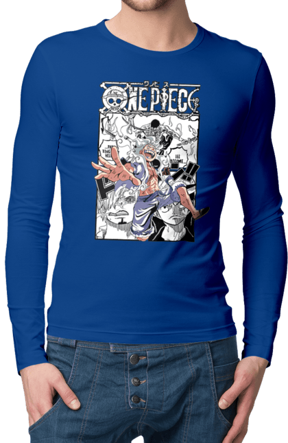 Men's longsleeve with prints One Piece Luffy. Anime, luffy, manga, monkey de luffy, one piece, pirates. 2070702