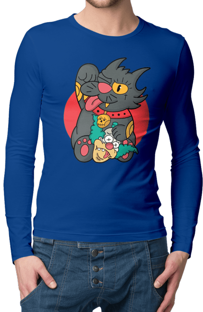 Men`s longsleeve with prints The Simpsons Krusty the Clown. Clown, krusty, krusty the clown, simpsons. 2070702