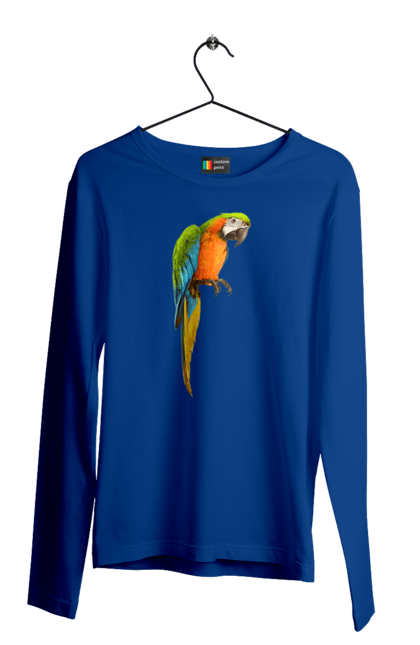 Чоловічий лонгслів з принтом "Просто Папуга". Папуга, пташка. 2070702