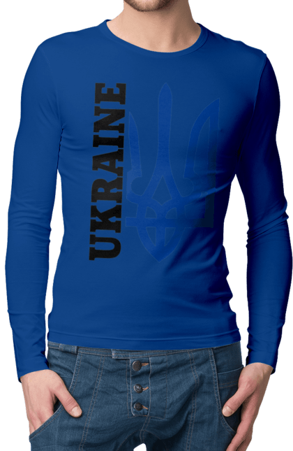 Чоловічий лонгслів з принтом "Герб України". Герб, україна. 2070702