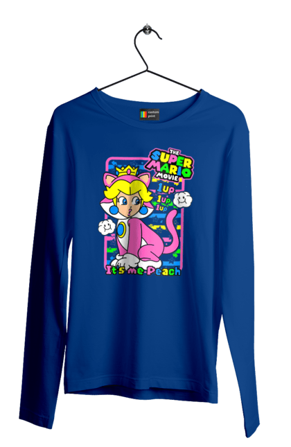 Men's longsleeve with prints The Super Mario Bros. Movie Princess Peach. Character, game, mario, mario bros, movie, nintendo, princess peach, super mario bros. 2070702