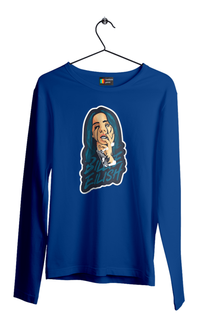 Men`s longsleeve with prints Billie Eilish. Activist, animals, billie eilish, misukant, right, singer. 2070702