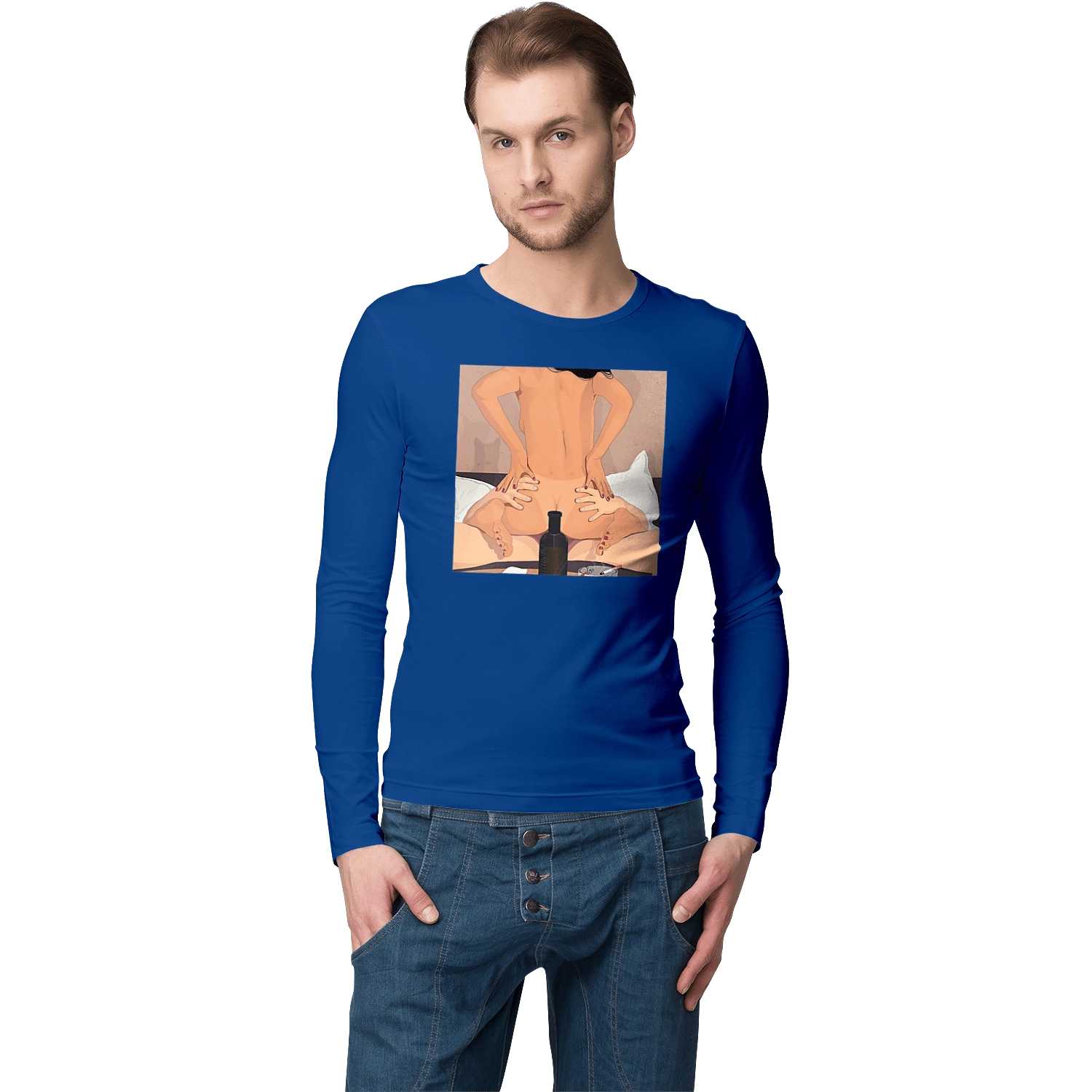 Naked Girl, Bottle And Cigarettes