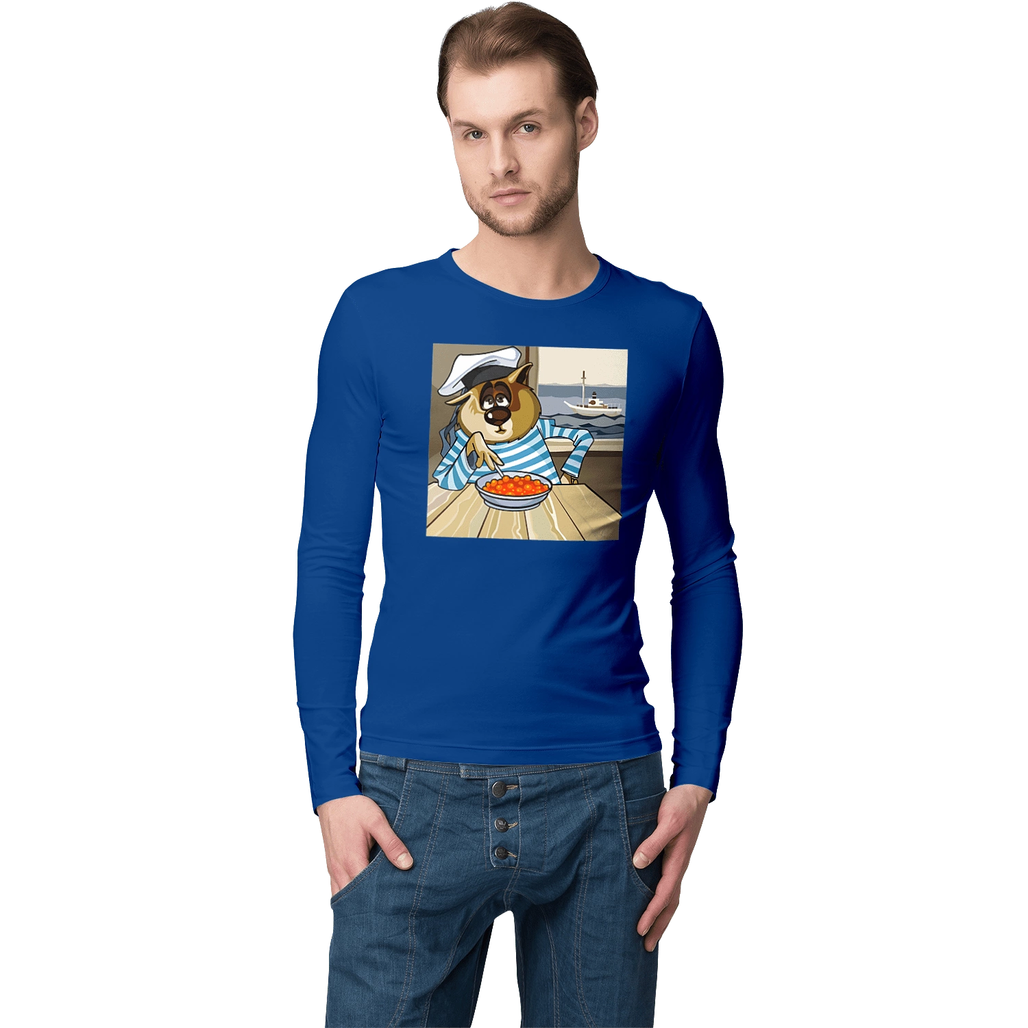 Cat Sailor, On The Ship Eats Red Caviar