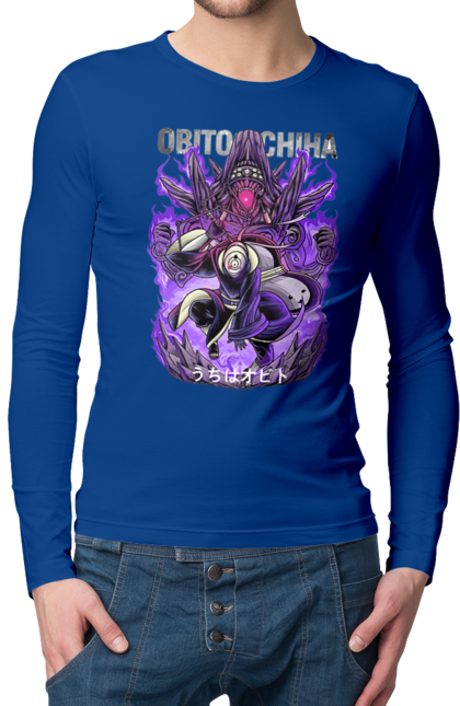 Мужской лонгслив с принтом Наруто Обито Учиха. Naruto, obito, obito uchiha, аниме, манга, наруто, обито, обито учиха, сериал, учиха. 2070702