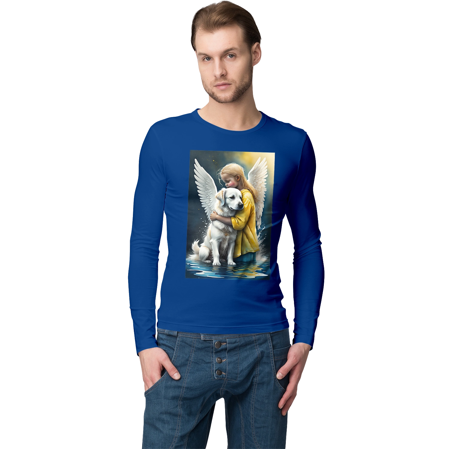 Girl and dog angel [memorial to dead animals]