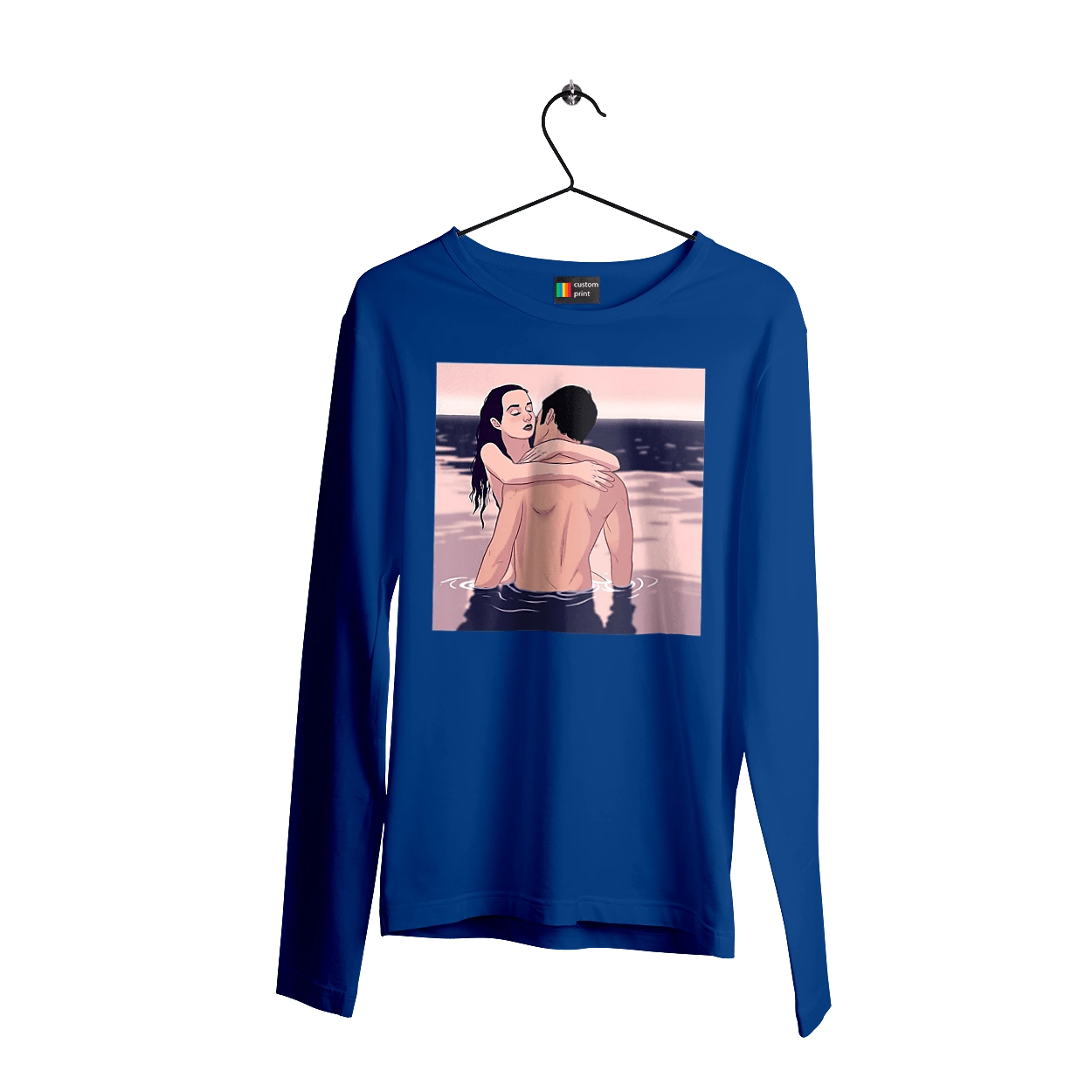 Couple Hugging In The River