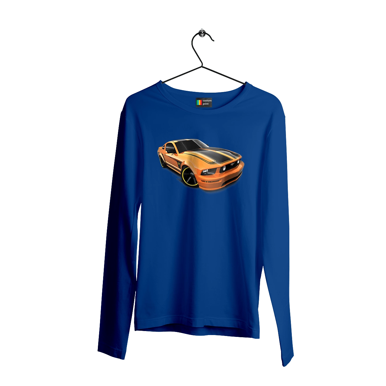 Orange, high speed car