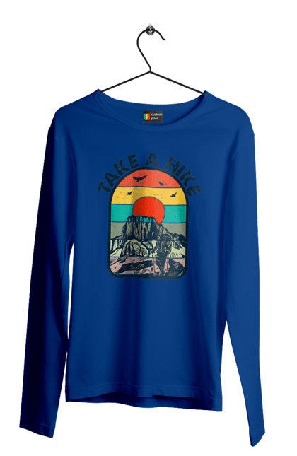 Men`s longsleeve with prints Take A Walk Climber, Mountains. Climber, hike, take a walk. 2070702