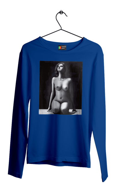 Чоловічий лонгслів з принтом "Краса тіла". Вигини жіночого тіла, грація тіла, груди, жіноче тіло, жіночі груди, краса тіла. 2070702