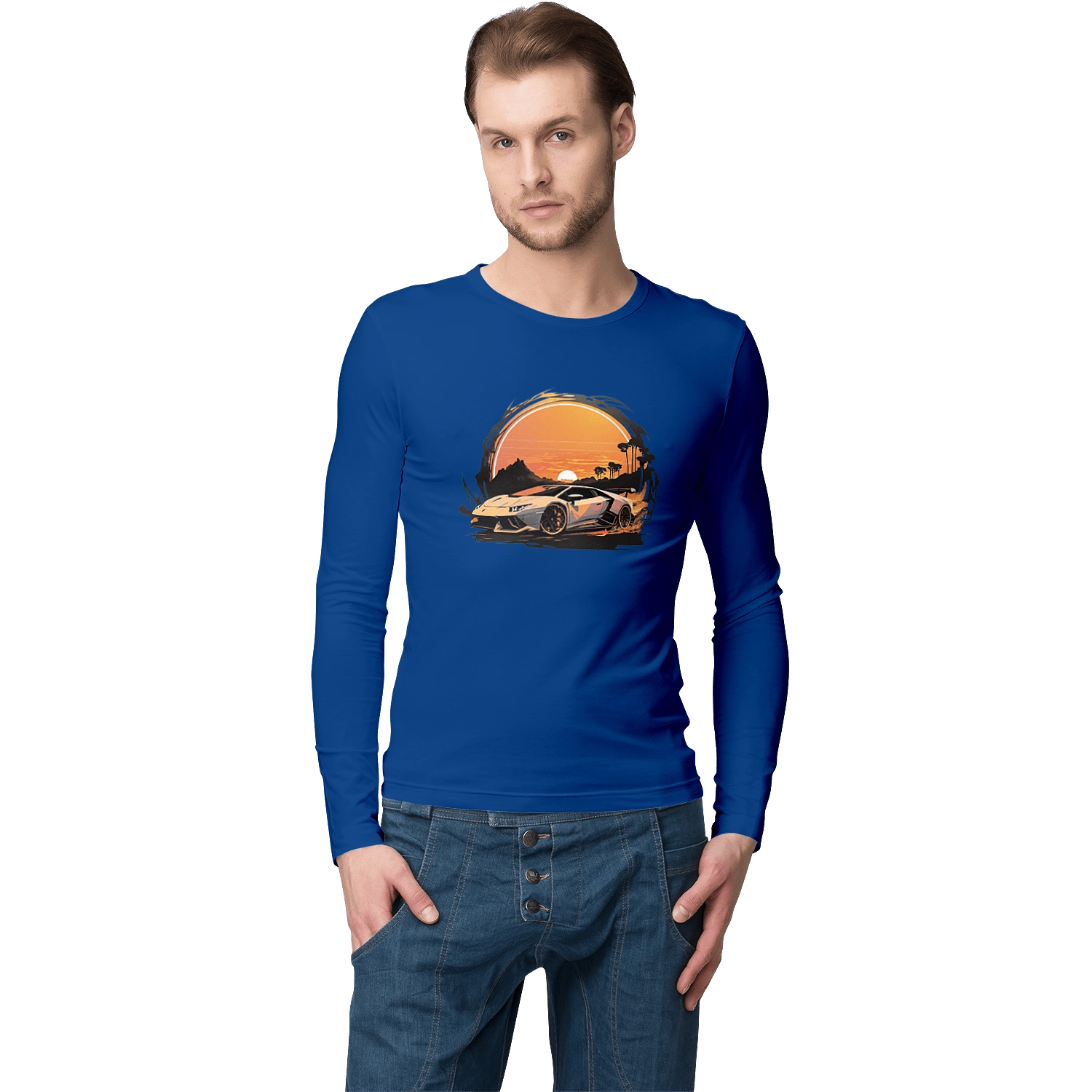 Lamborghini at sunset