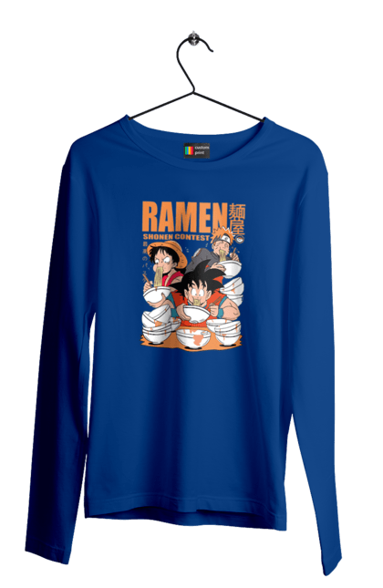 Men's longsleeve with prints Ramen. Anime, characters, food, goku, luffy, manga, naruto, ramen. 2070702