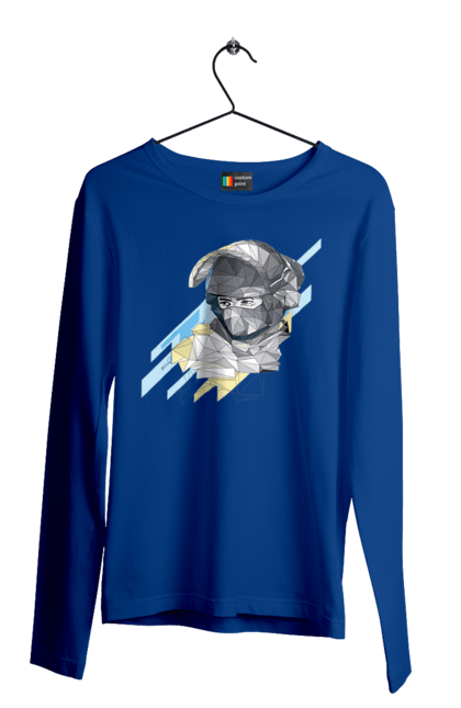 Чоловічий лонгслів з принтом "Слава збройним силам України". День захисника, день захистиць, марка, подяка, слава зсу, укрпошта. 2070702