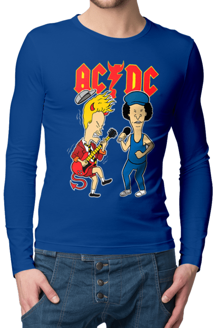 Men's longsleeve with prints AC/DC. Ac dc, acd, blues rock, group, hard rock, music, rock n roll. 2070702