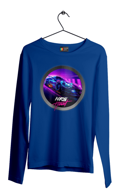 Чоловічій лонгслів з принтом "Need for speed Heat". Heat, need, need for speed, nfs, speed, unbound, нид, нфс, спид, фор. PrintMarket - інтернет-магазин одягу та аксесуарів з принтами плюс конструктор принтів - створи свій унікальний дизайн