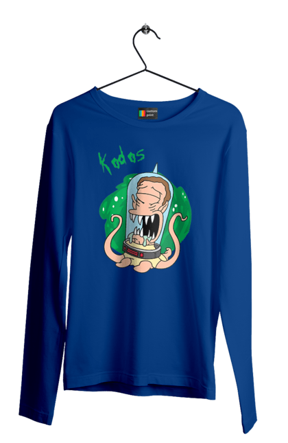 Men's longsleeve with prints Rick and Morty. Adventures, black humor, cartoon, rick, rick and morty, sci-fi, tragicomedy. 2070702