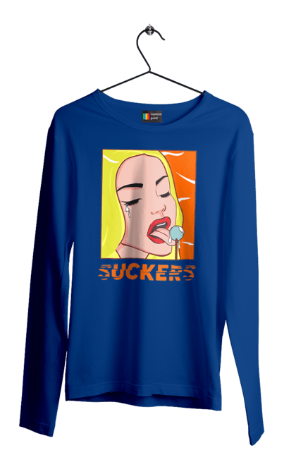 Чоловічий лонгслів з принтом "Чупа чупс". Гумор, мем, прикольна, сакерс, смішна, чупа чупс. 2070702