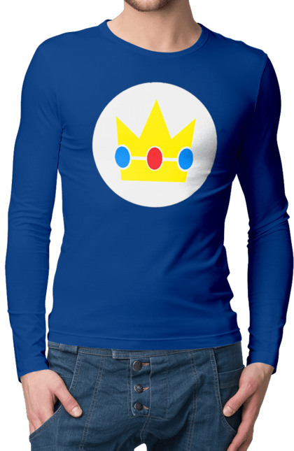 Men's longsleeve with prints Mario Bros. Princess Peach. Character, game, mario, mario bros, nintendo, princess peach, super mario bros. 2070702