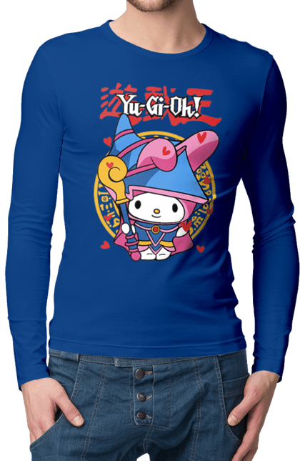 Чоловічій лонгслів з принтом "Yu Gi Oh! Май Мелоді". Hello kitty, my melody, yu gi oh, yu-gi-oh, аніме, бренд, май мелоді, персонаж, хелло кітті. 2070702