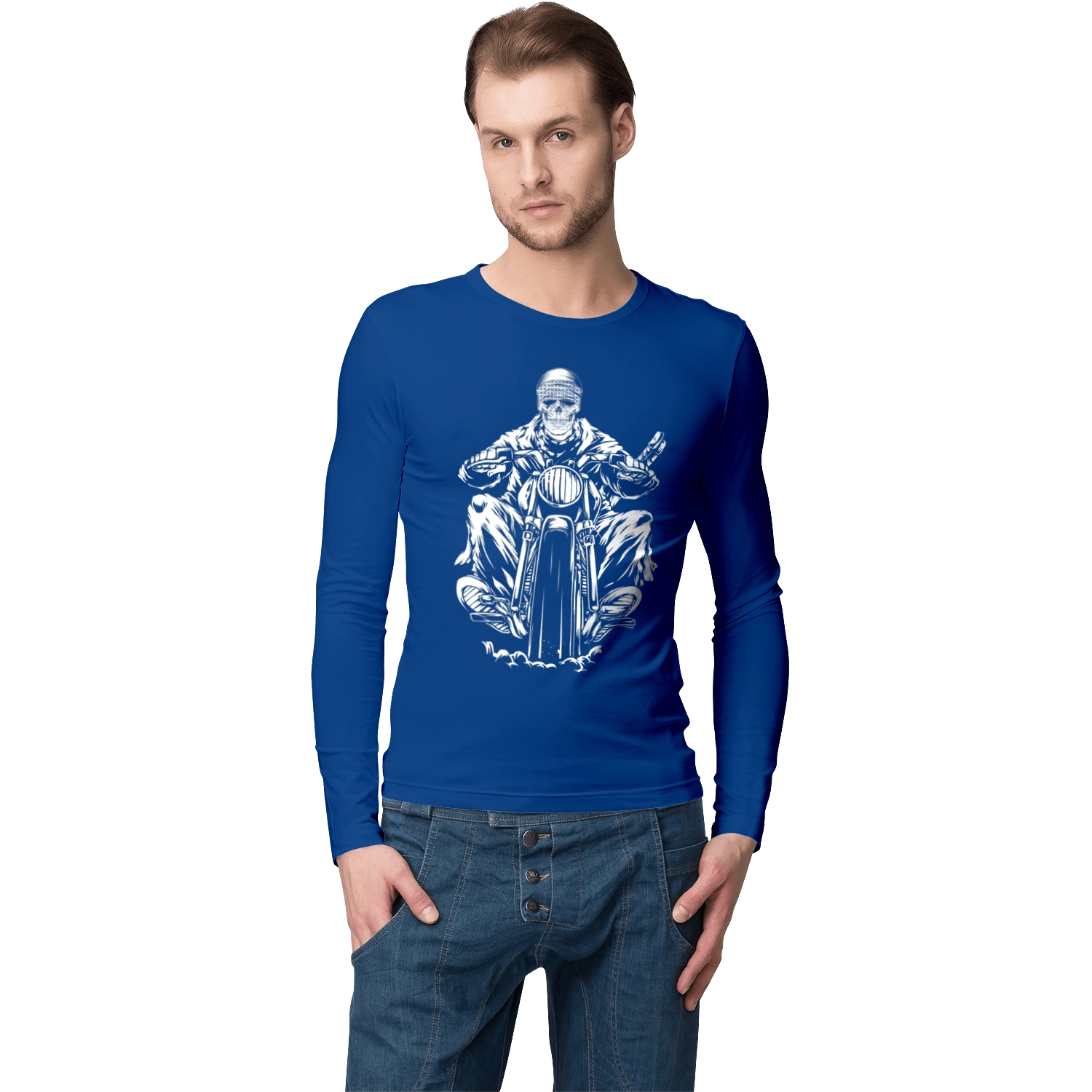 Skull on a motorcycle