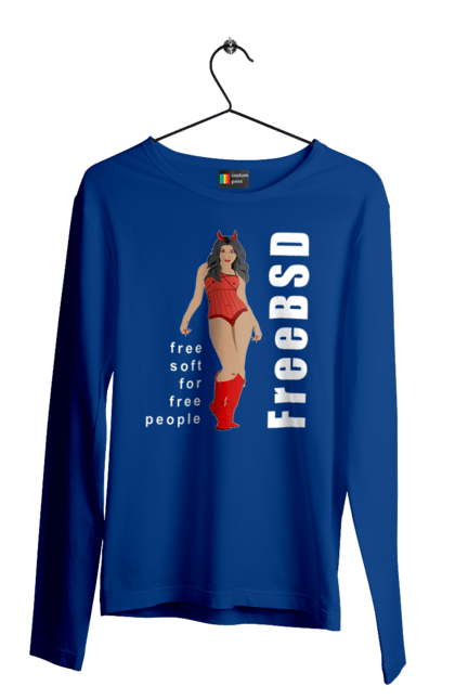 Чоловічий лонгслів з принтом "Freebsd Для Вільних". Bsd, freebsd, unix, адміністратор, айті, айтішник, безкоштовна, безкоштовно, бестія, білий, вільна, демон, демонесса, дівчина, для дорослих, доступність, еротика, еротична, жінка, незалежність, операційна система, ос, програміст, програмне забезпечення, свобода, сисадмін, система, системний адміністратор, софт, текст, червоний. 2070702