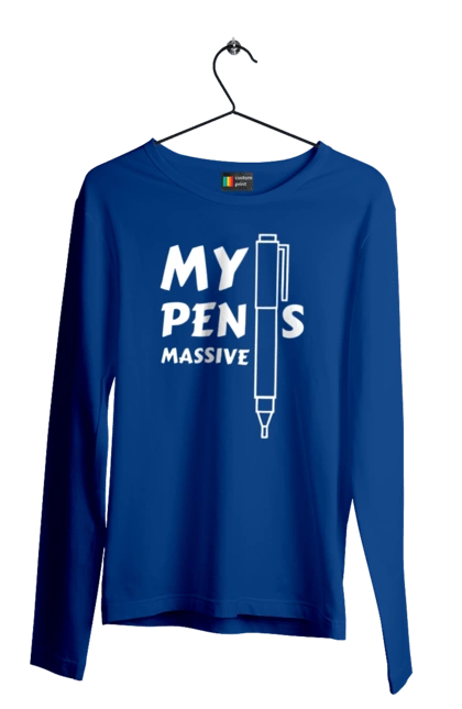 Мужской лонгслив с принтом Моя ручка огромна. Мем, моя ручка огромна, прикол, прикольная, смешная, юмор. 2070702