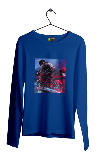 Чоловічий лонгслів з принтом "Мотоцикл". Motolove, мотолов, мотоцикл, опві, україна. 2070702