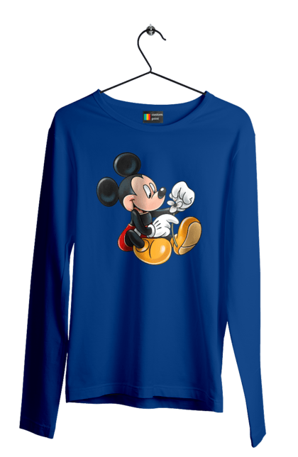 Чоловічій лонгслів з принтом "Міккі Маус". Mickey mouse, дісней, міккі, міккі маус, мультфільм. 2070702