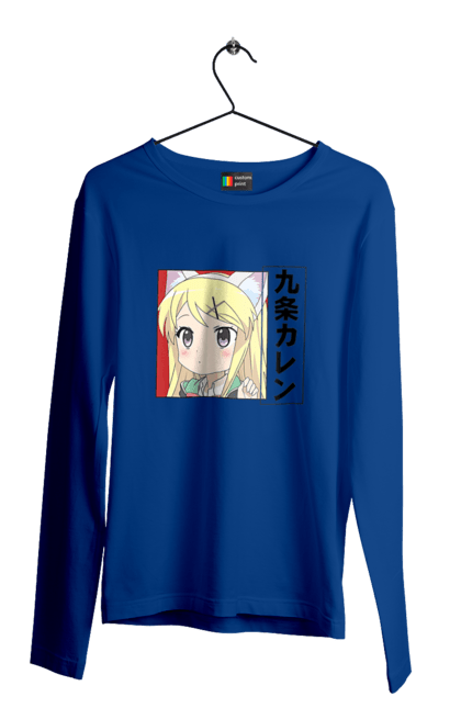 Men's longsleeve with prints Kiniro Mosaic Karen Kujo. Anime, gold mosaic, karen, karen kujo, kiniro mosaic, kinmoza, manga. 2070702