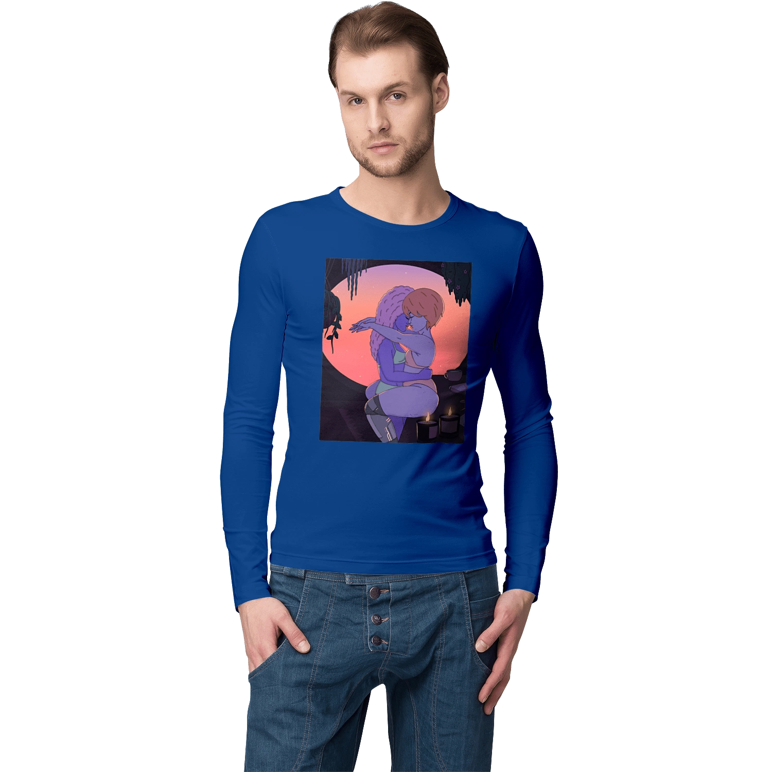 Purple Girls Hugging