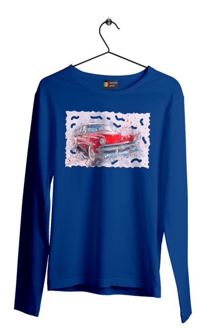 Men`s longsleeve with prints Car gas. Car, car gas, gas, road, victory, wheel. 2070702